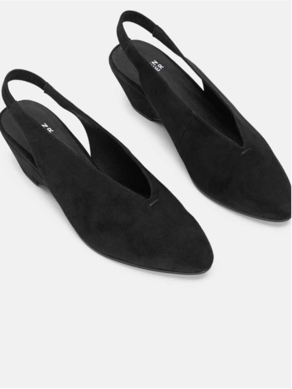 Eileen Fisher Gatwick Suede Slingback Pumps in Black size 7.5